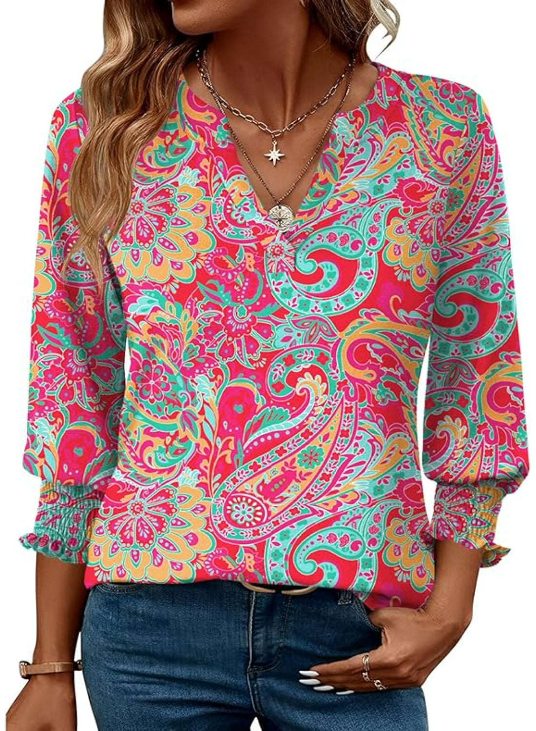 Summer Style Blouse Featuring Ruffle Cuff Design-My Comfy Blouse