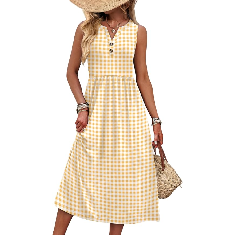 Summer Maxi Beach Vacation Sundress With Pockets For Women