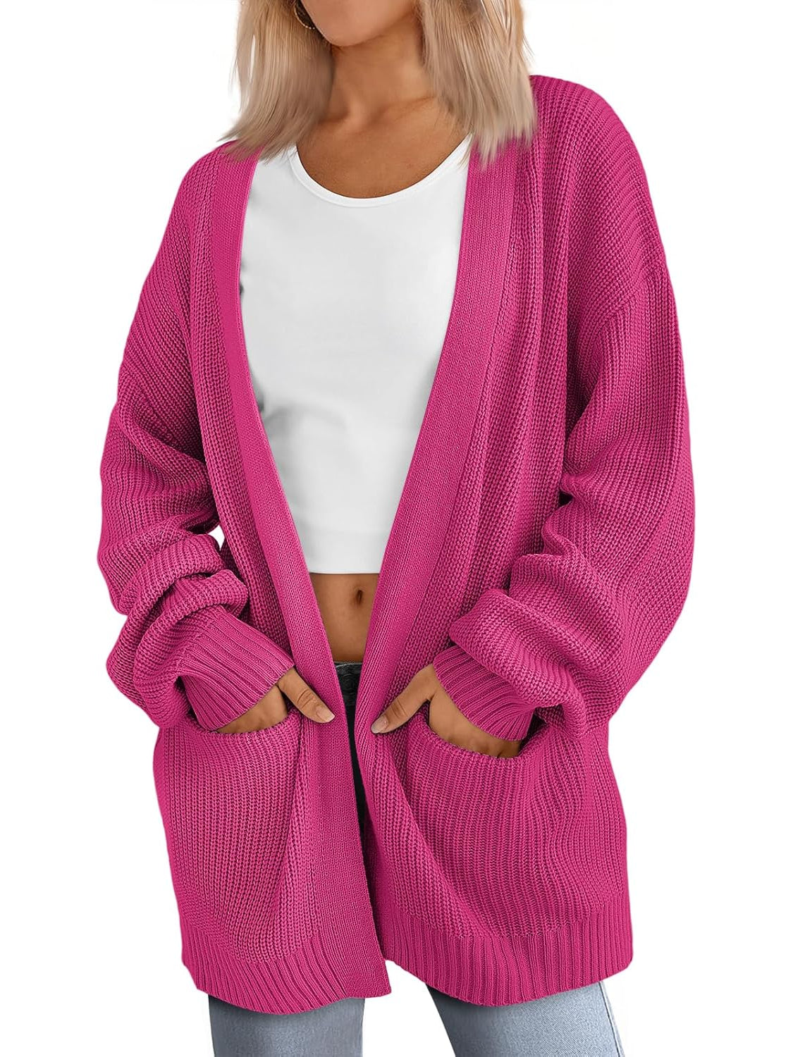 Cozy Oversized Knit Cardigan For Woman-My Comfy Blouse