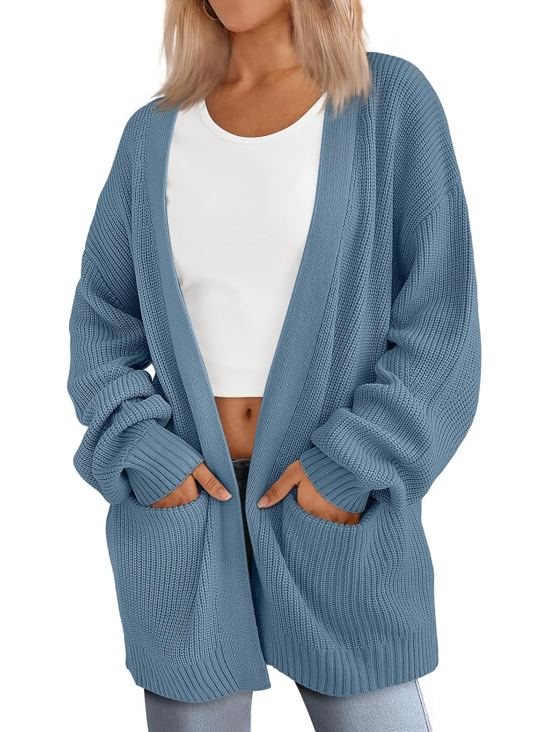 Cozy Oversized Knit Cardigan For Woman-My Comfy Blouse
