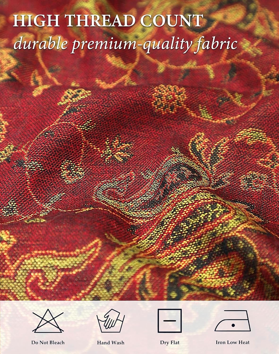 Reversible Paisley Pashmina Scarf For Women