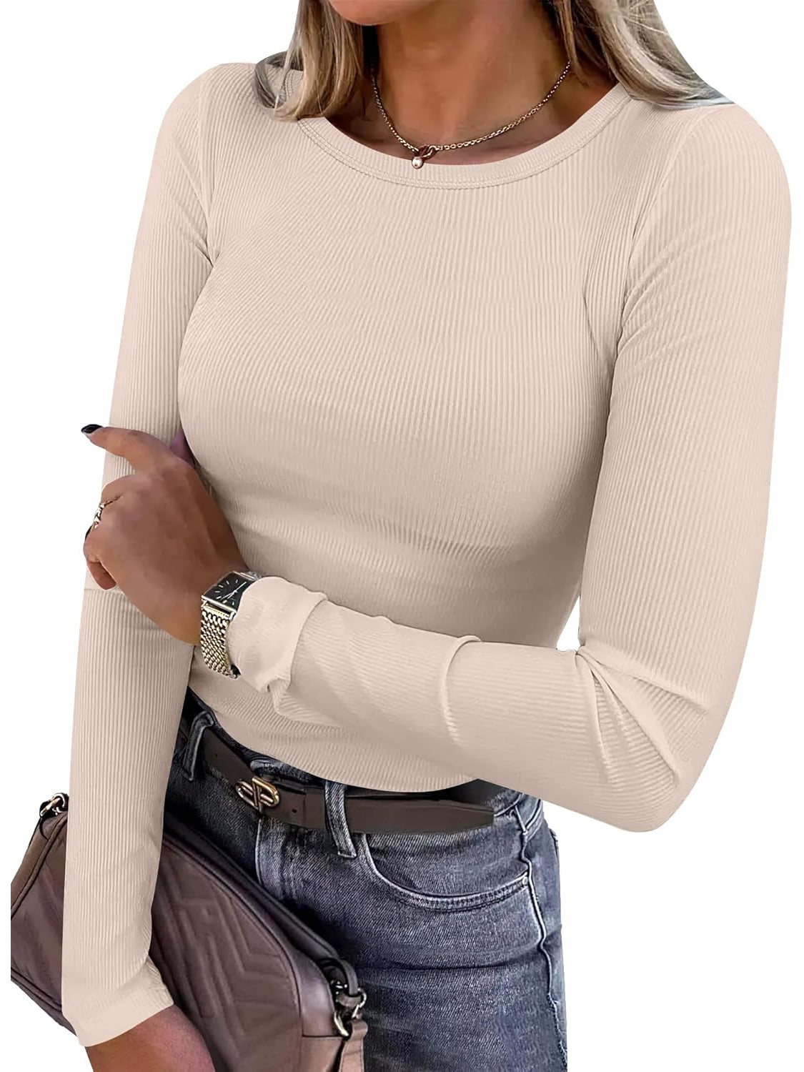 Elegant Long Sleeve Slim Fit Top-My Comfy Blouse