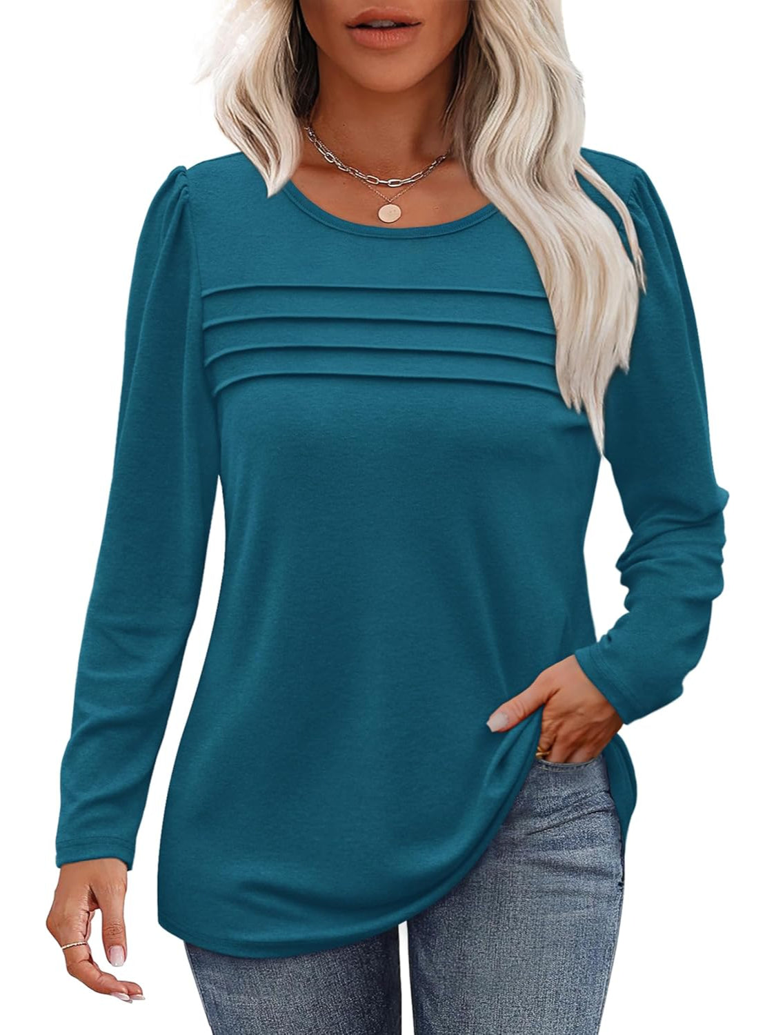 Long Sleeve Pullover Top-My Comfy Blouse