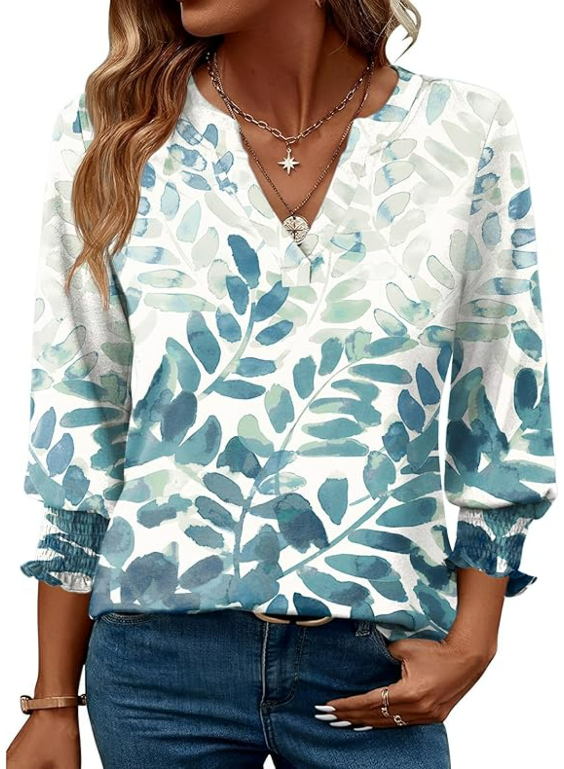 Printed Casual Summer Top With Floral Tunic Design-My Comfy Blouse