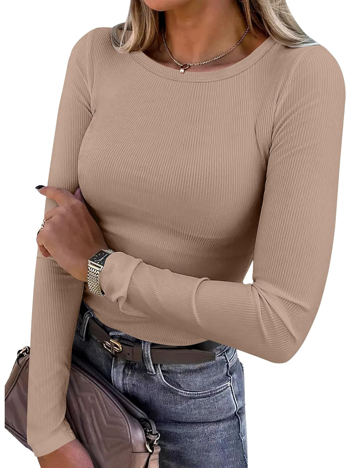 Elegant Long Sleeve Slim Fit Top-My Comfy Blouse