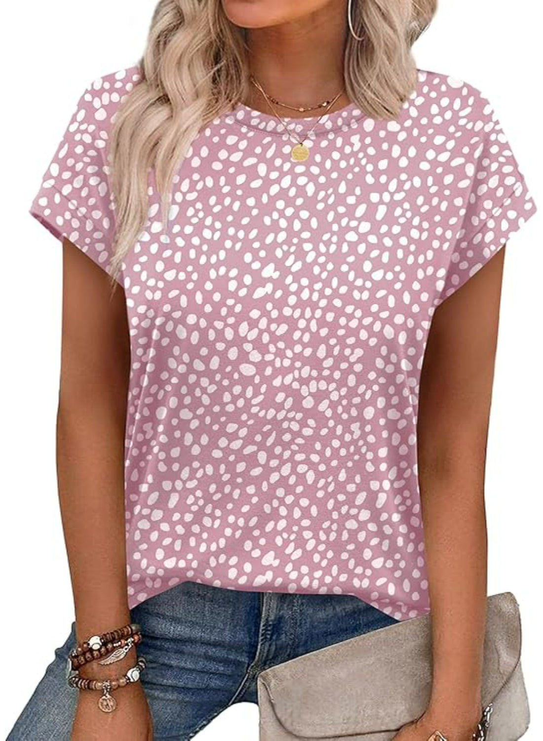 Short Sleeve Summer Top With Floral Design-My Comfy Blouse