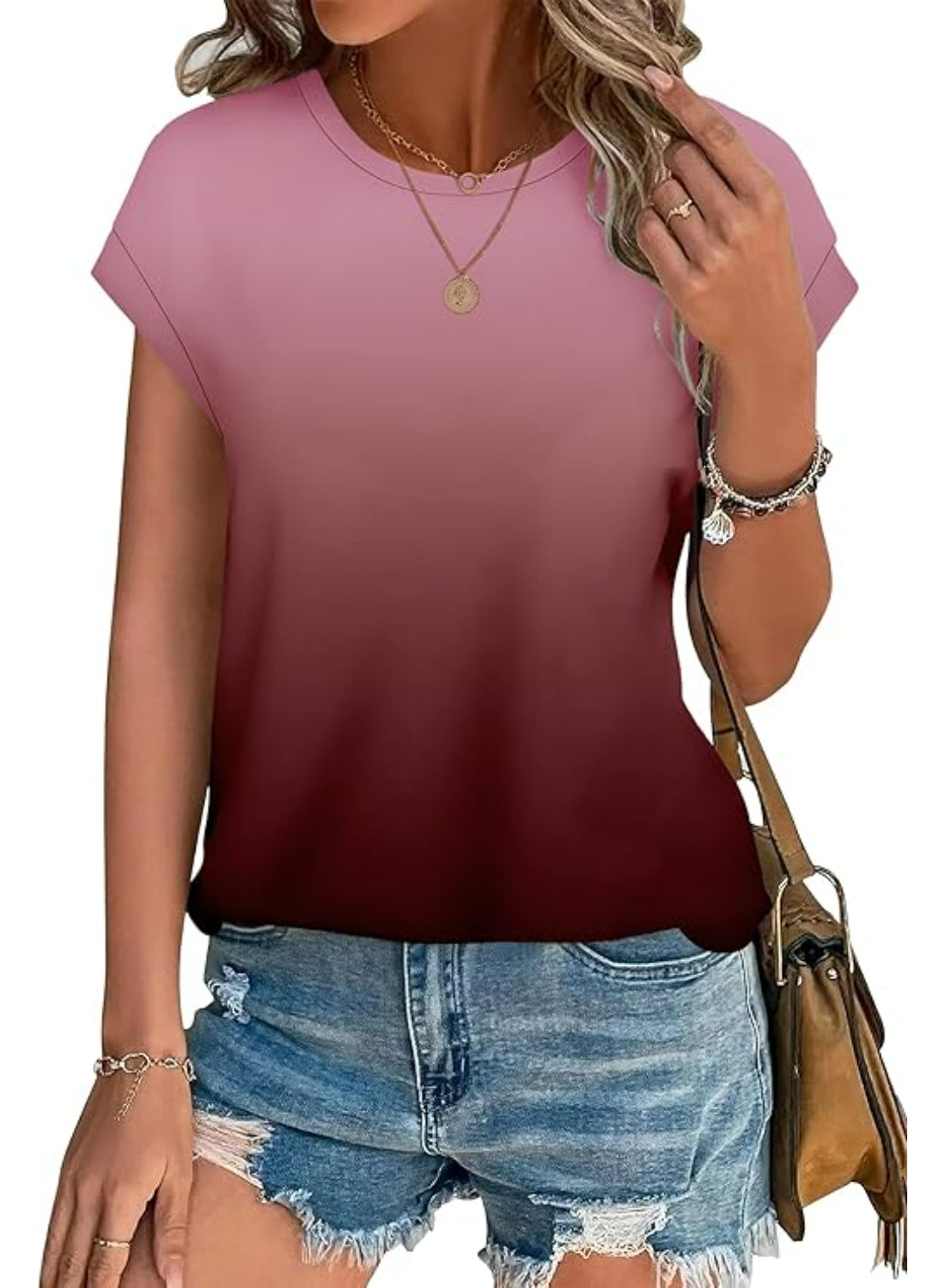 Short Sleeve Tops With Crew Fit-My Comfy Blouse