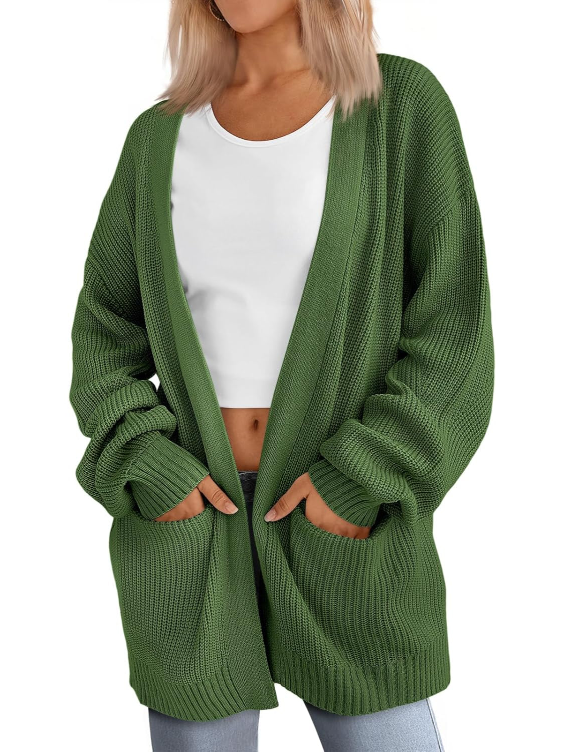 Cozy Oversized Knit Cardigan For Woman-My Comfy Blouse