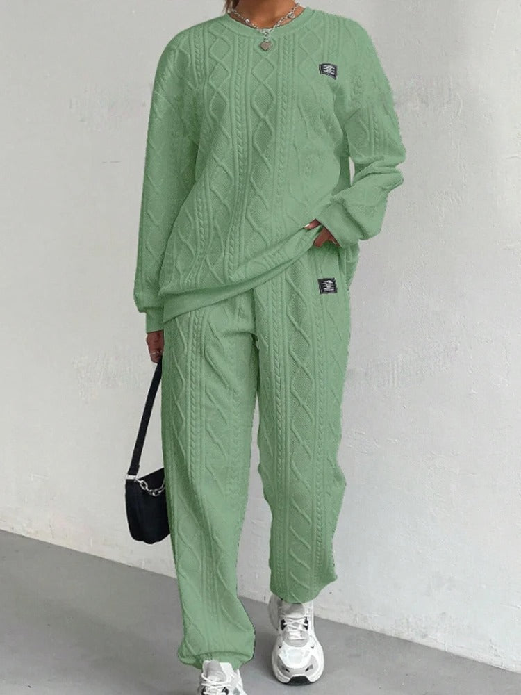 2 Piece Casual Sweatshirt And Comfy Pant Set-My Comfy Blouse