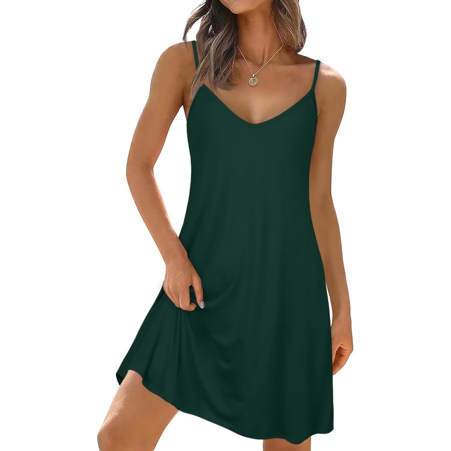 Casual Sleeveless Spaghetti Beach Sundress For Women