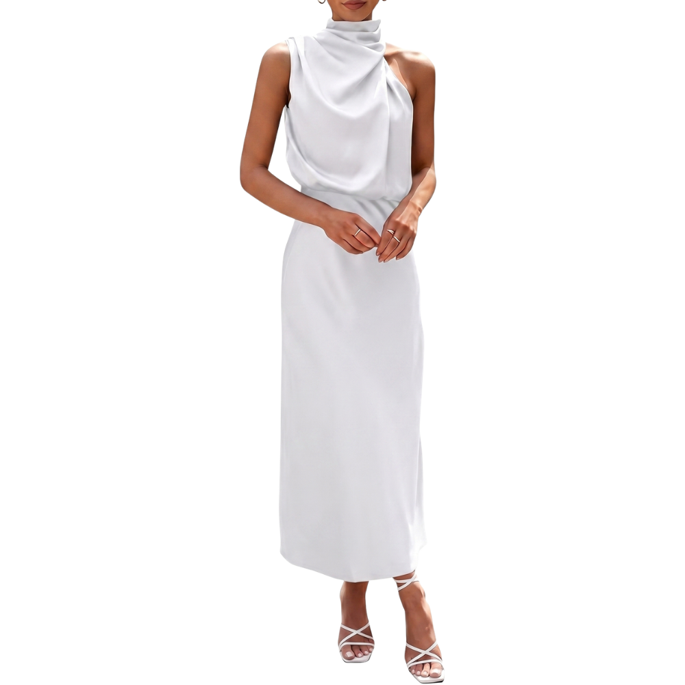 Summer Satin Sleeveless Maxi Dresses