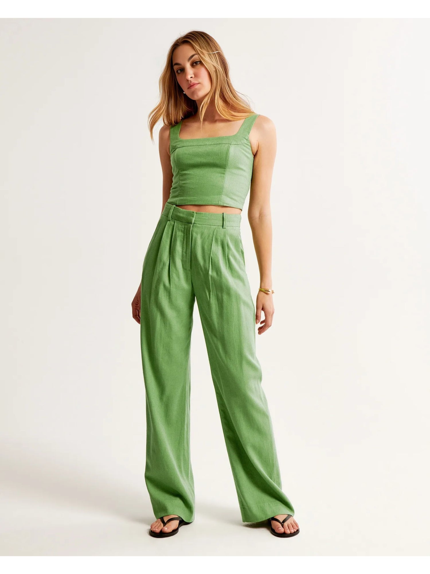 Tailored And Lifted Linen Blend Set-My Comfy Blouse