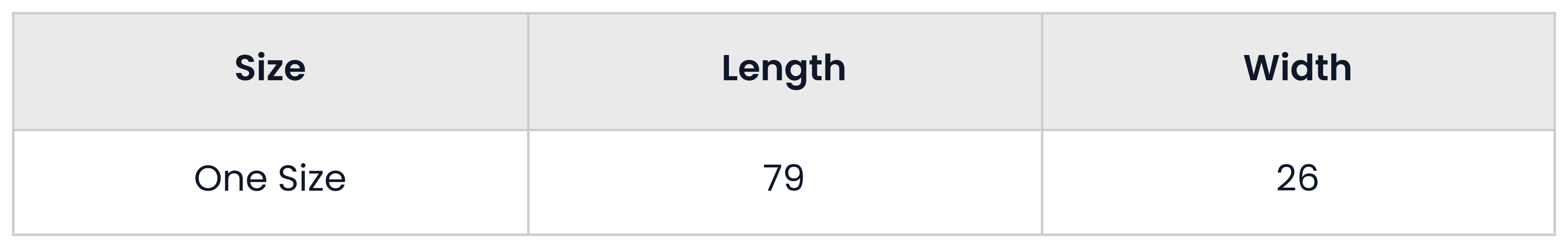 Size Chart for Casual Large Pashmina Bridal Shawl Wrap For Women