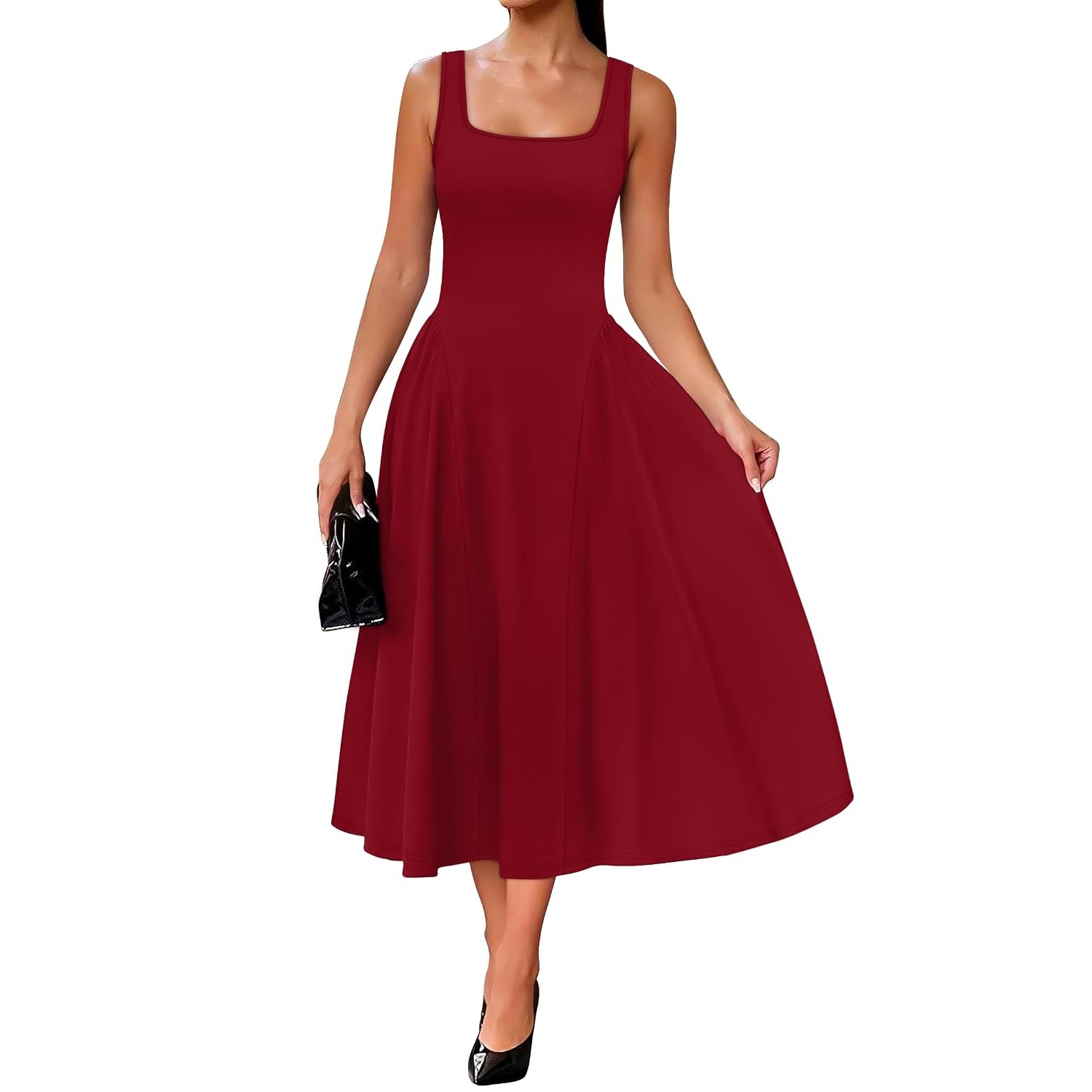 Ruffle A Line Ruched Dress Dresses For Women