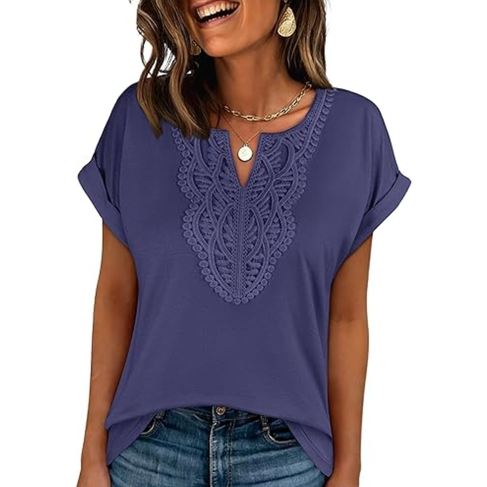 Vintage Inspired Smocked Blouse Casual Summer Wear For Women