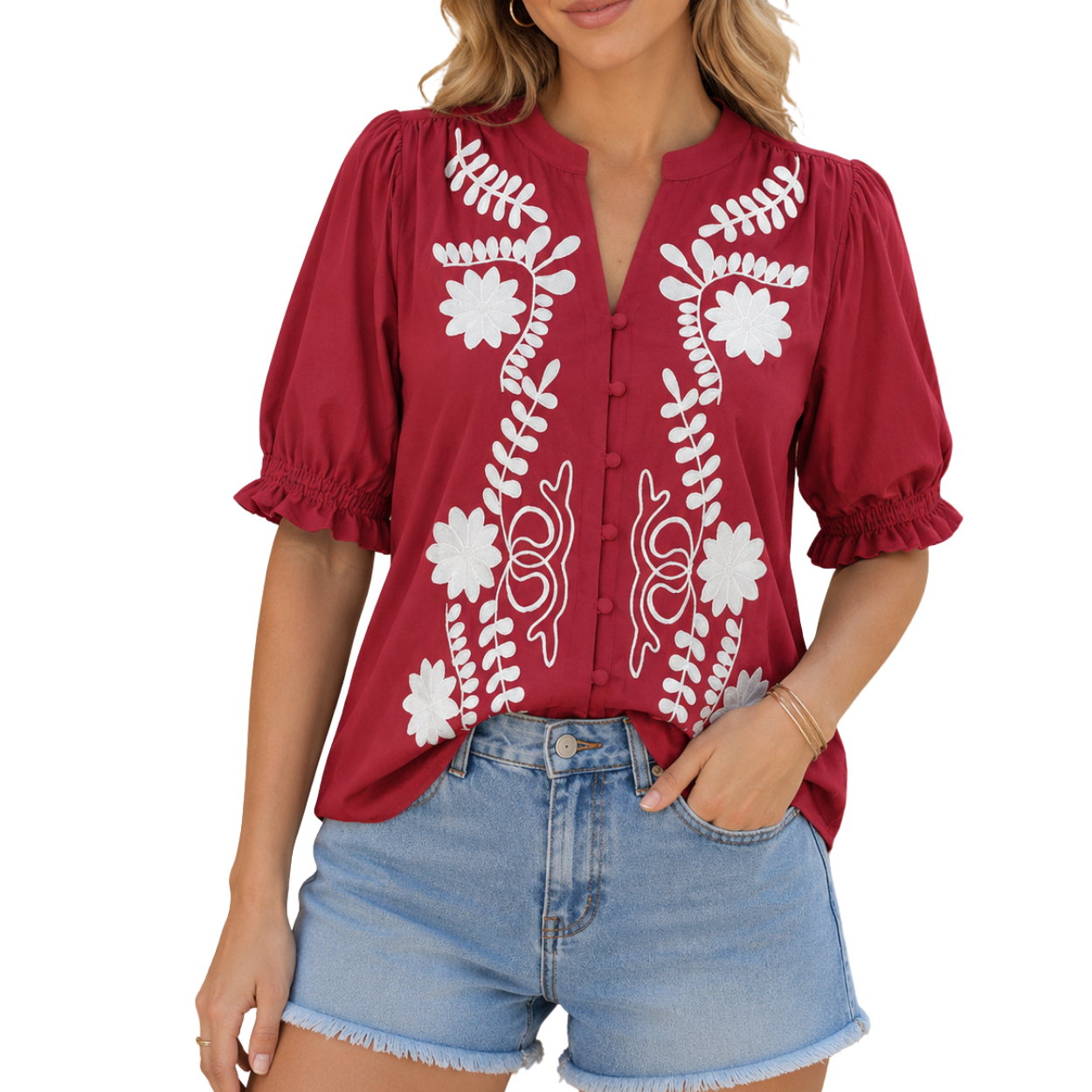 Casual Floral Printed  Boho Tops For Women