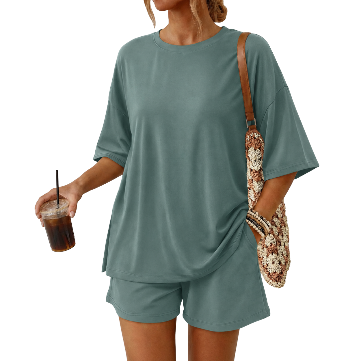 Casual Summer Lounge Set With Pockets For Women