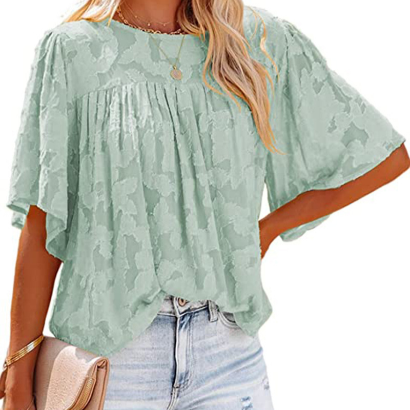 Horn Sleeve Doll Lace Blouse-My Comfy Blouse