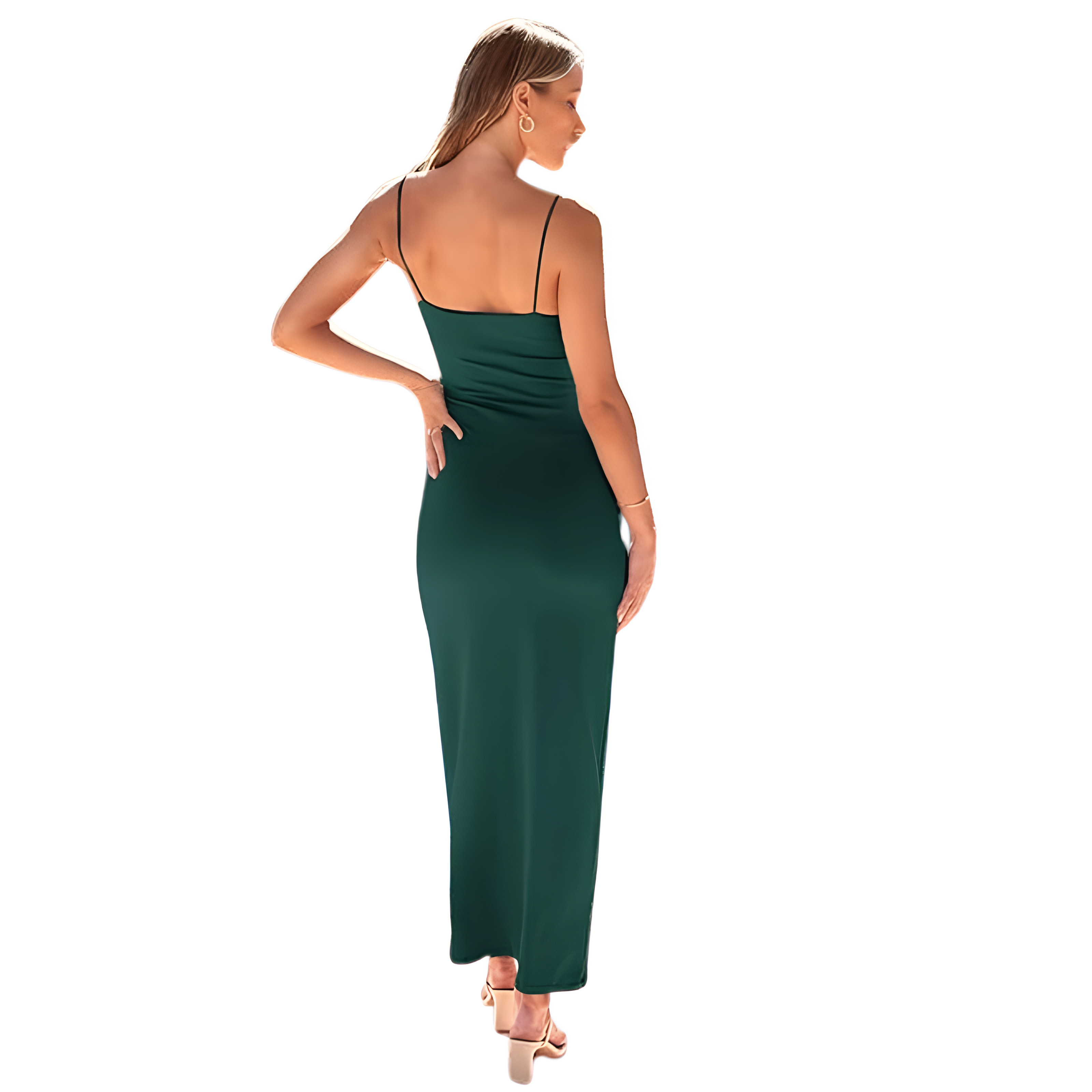 Summer Casual Double Lined Bodycon Maxi Dress For Women