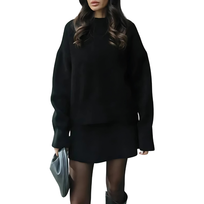 Cozy Knit Sweater And Skirt Two Piece Set-My Comfy Blouse