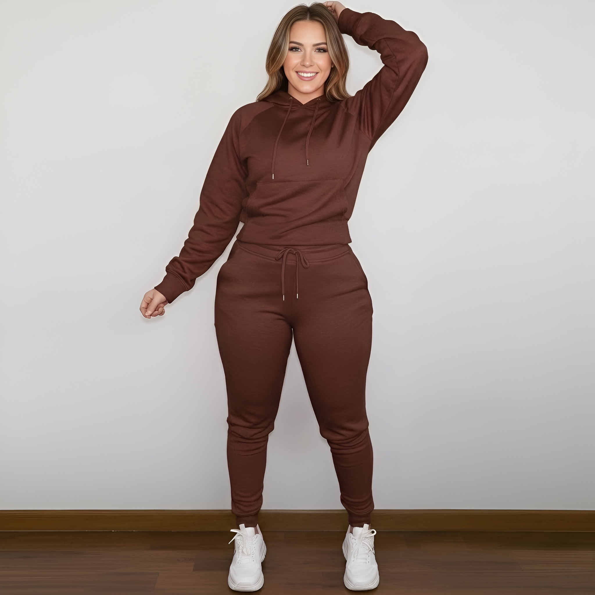 Casual And Comfortable Hoodie And Jogger Set For Women