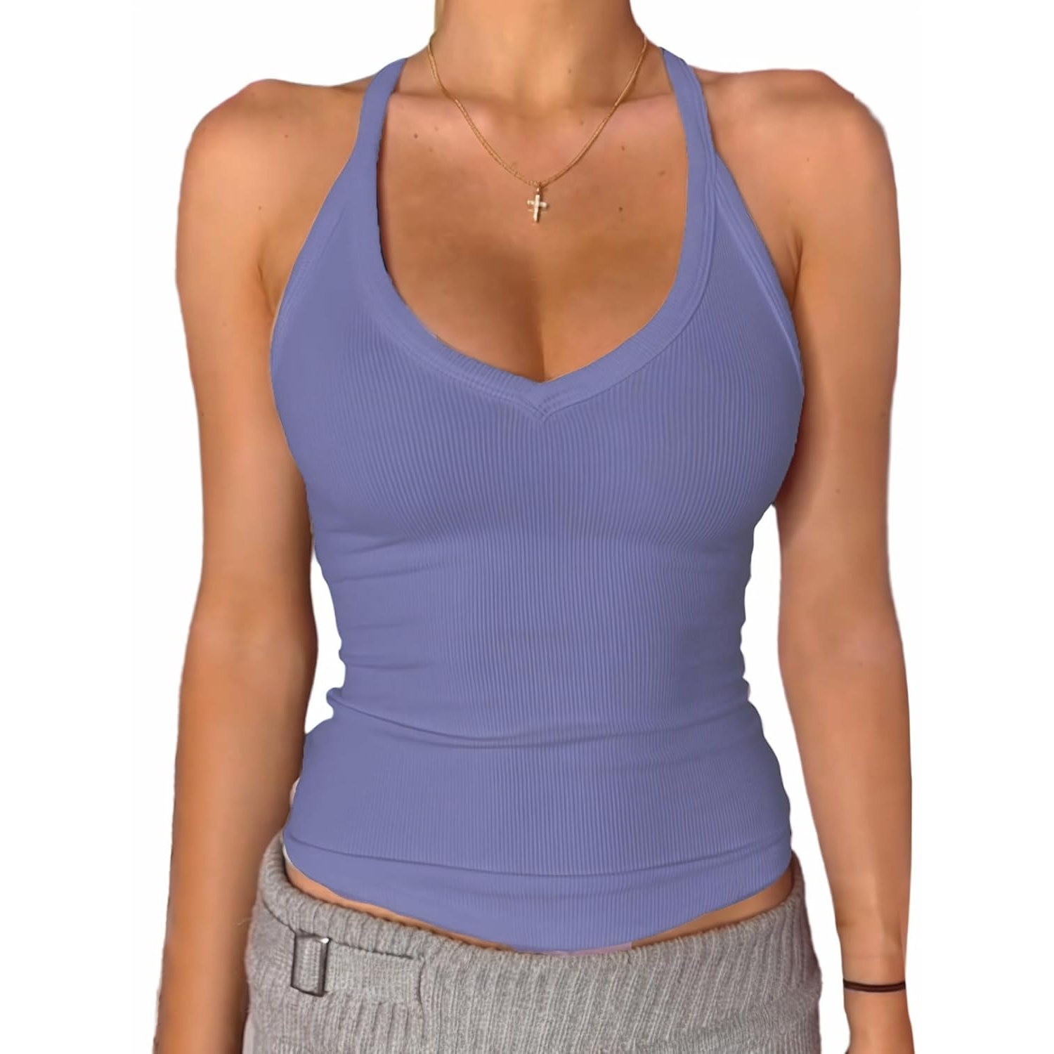 Fitted Basic Cami Tank Top For Women