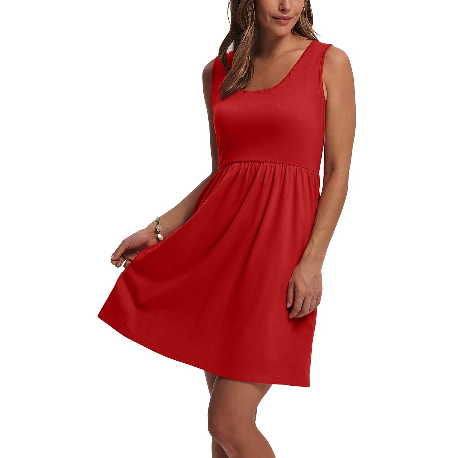 Casual Sleeveless Sundress With Pockets For Women