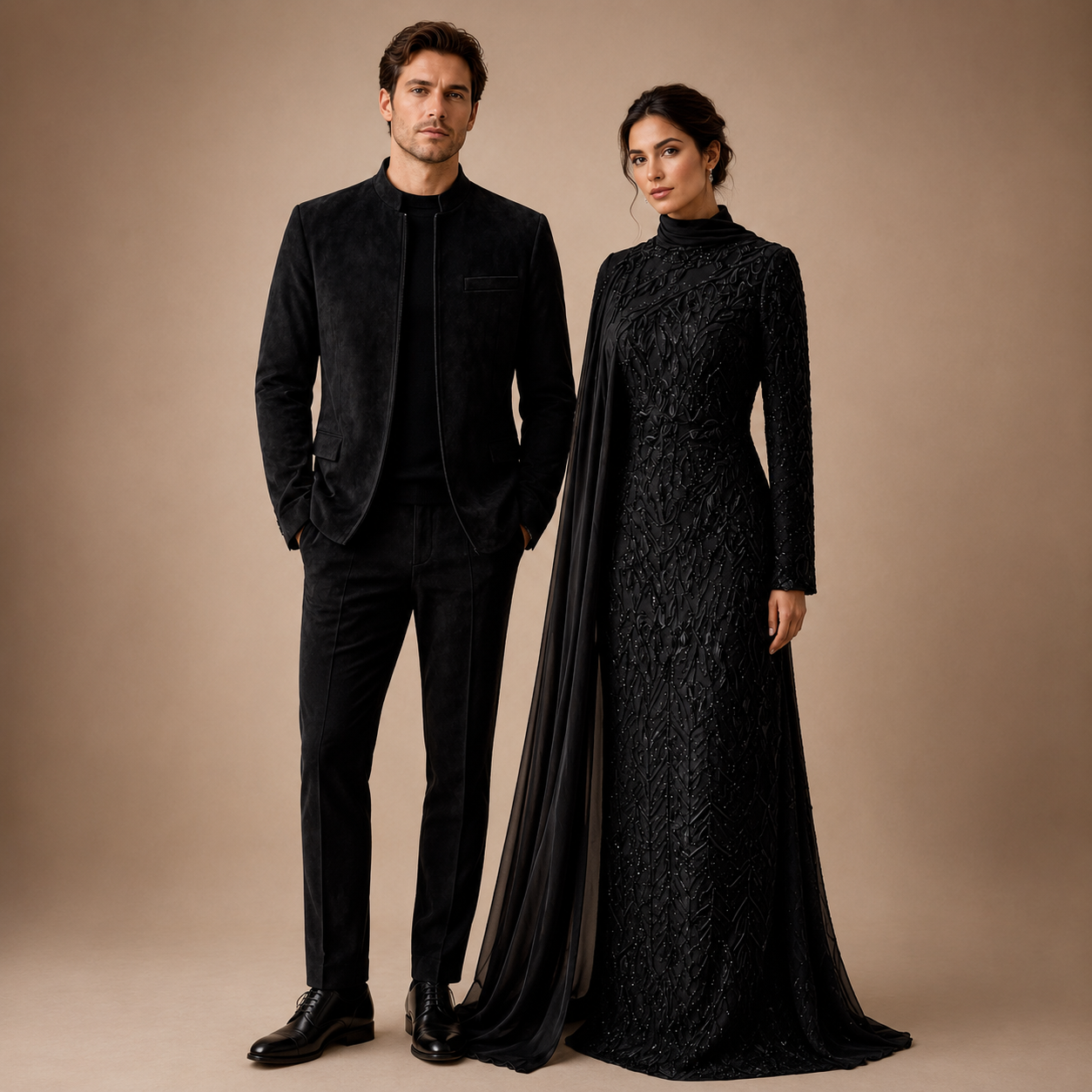 Matching Couple Wedding Outfit Set For Men and Women