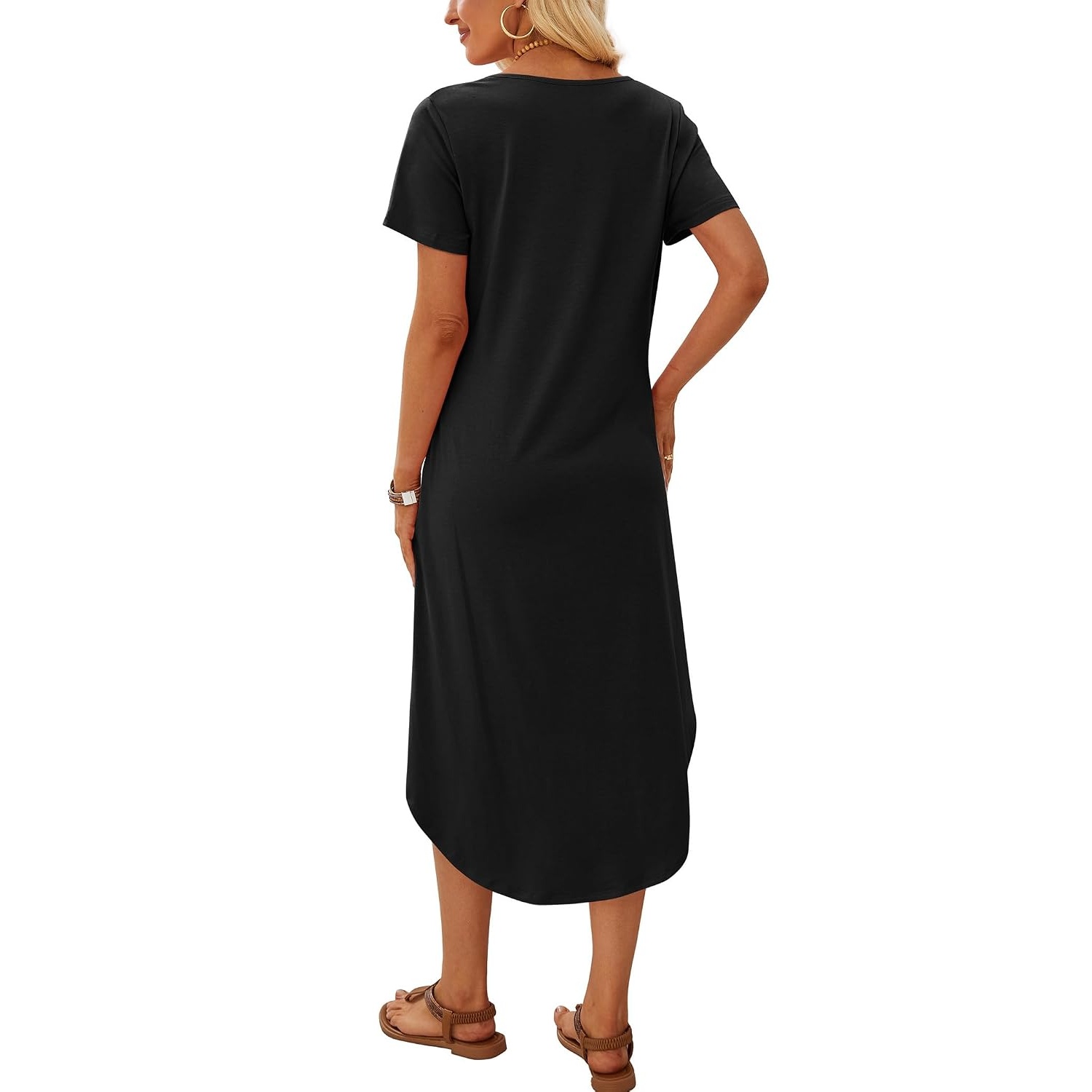 Casual Midi Resort Dresses With Pockets For Women