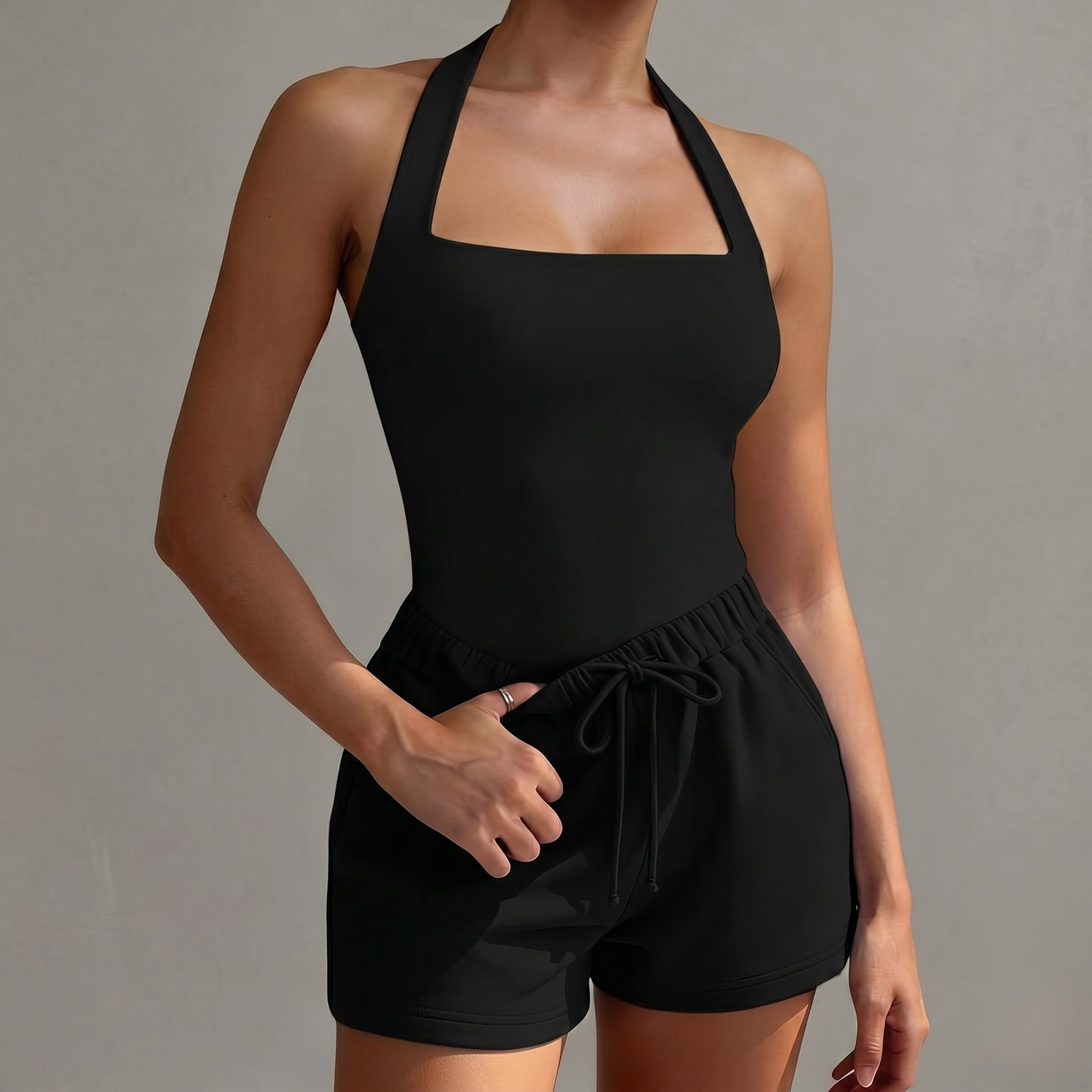 Casual Backless Halter Fit Camisole For Women