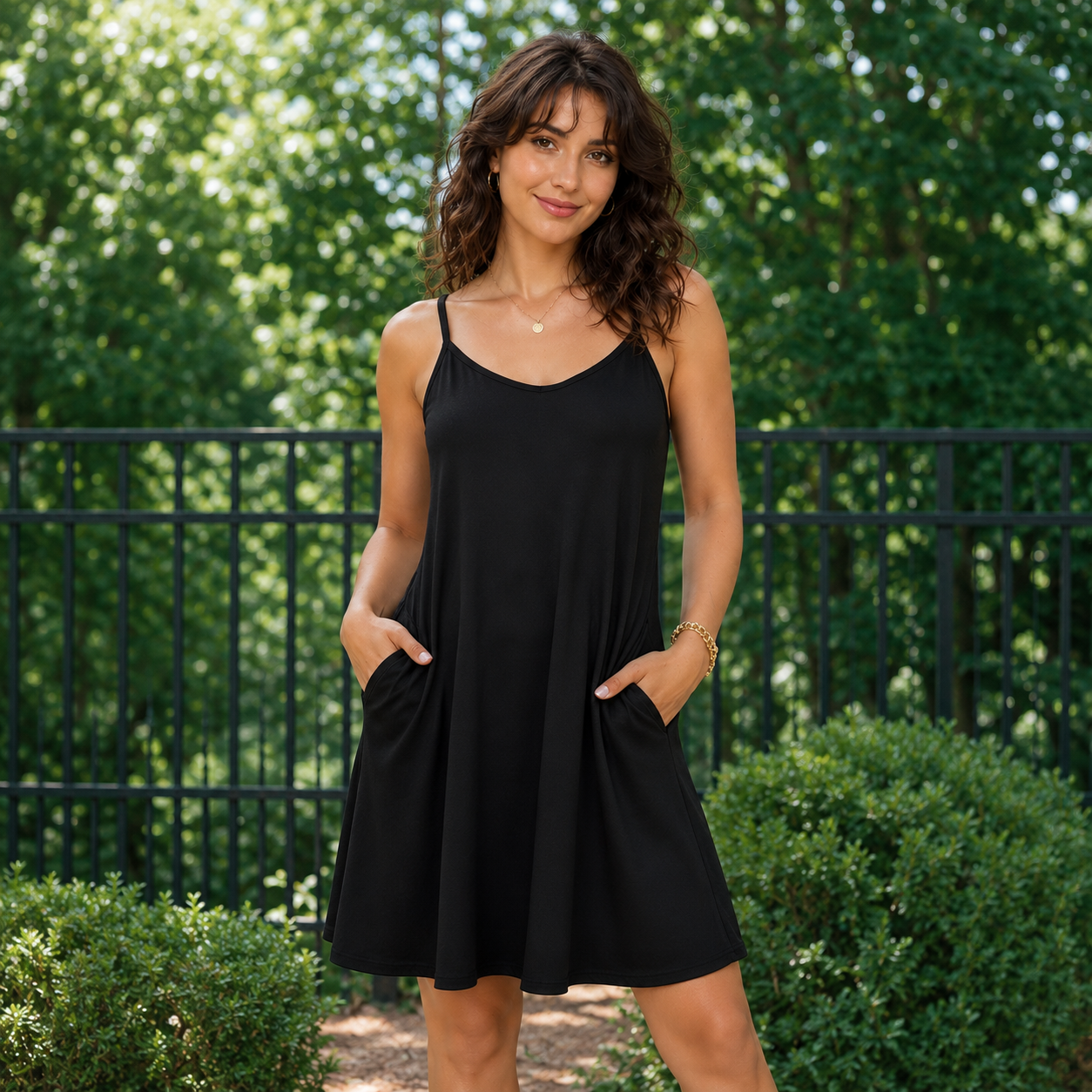 Casual Sleeveless Spaghetti Beach Sundress For Women