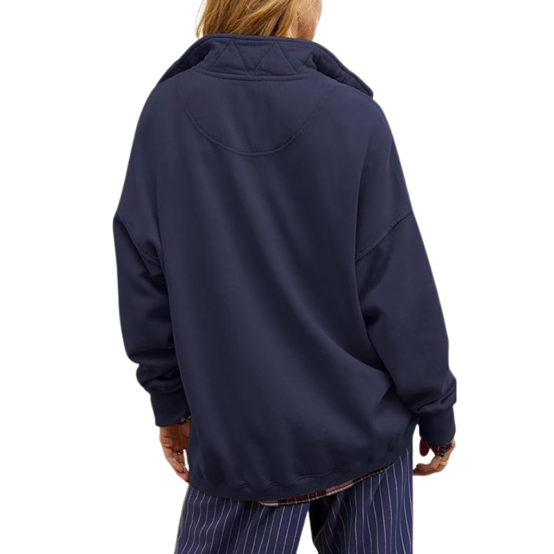 Sweatshirt For Women Oversized Casual Long Sleeve Button Henley Neck Pullover Tops Fashion Outfits Clothes