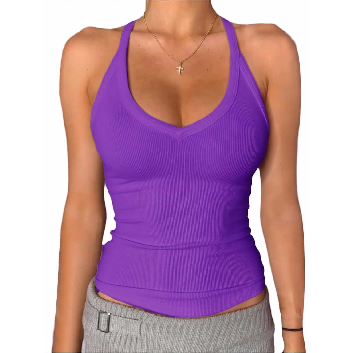 Fitted Basic Cami Tank Top For Women