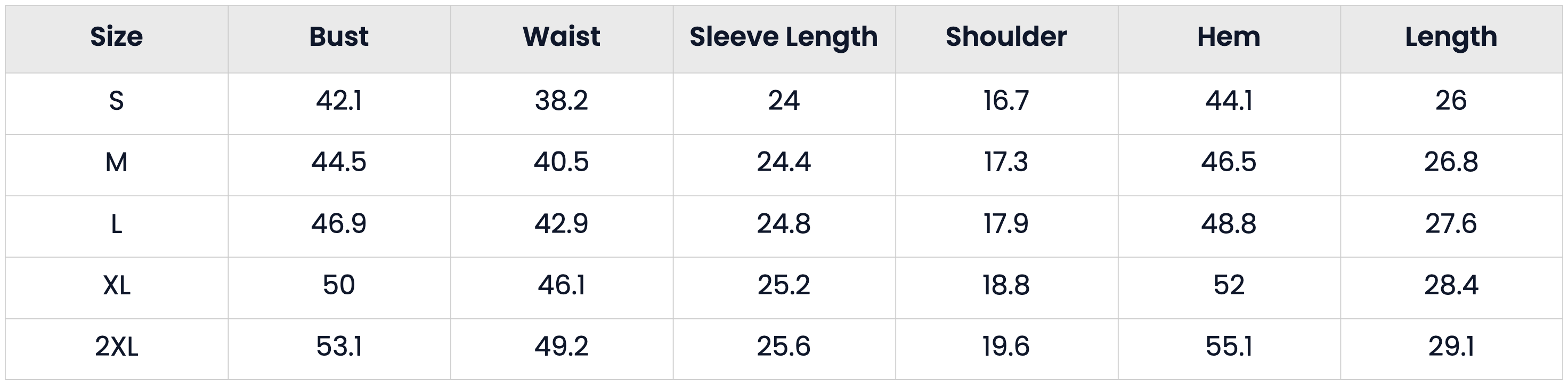 Size Chart for Diamond Quilted Button Down Winter Puffer Jacket with Pockets for Women