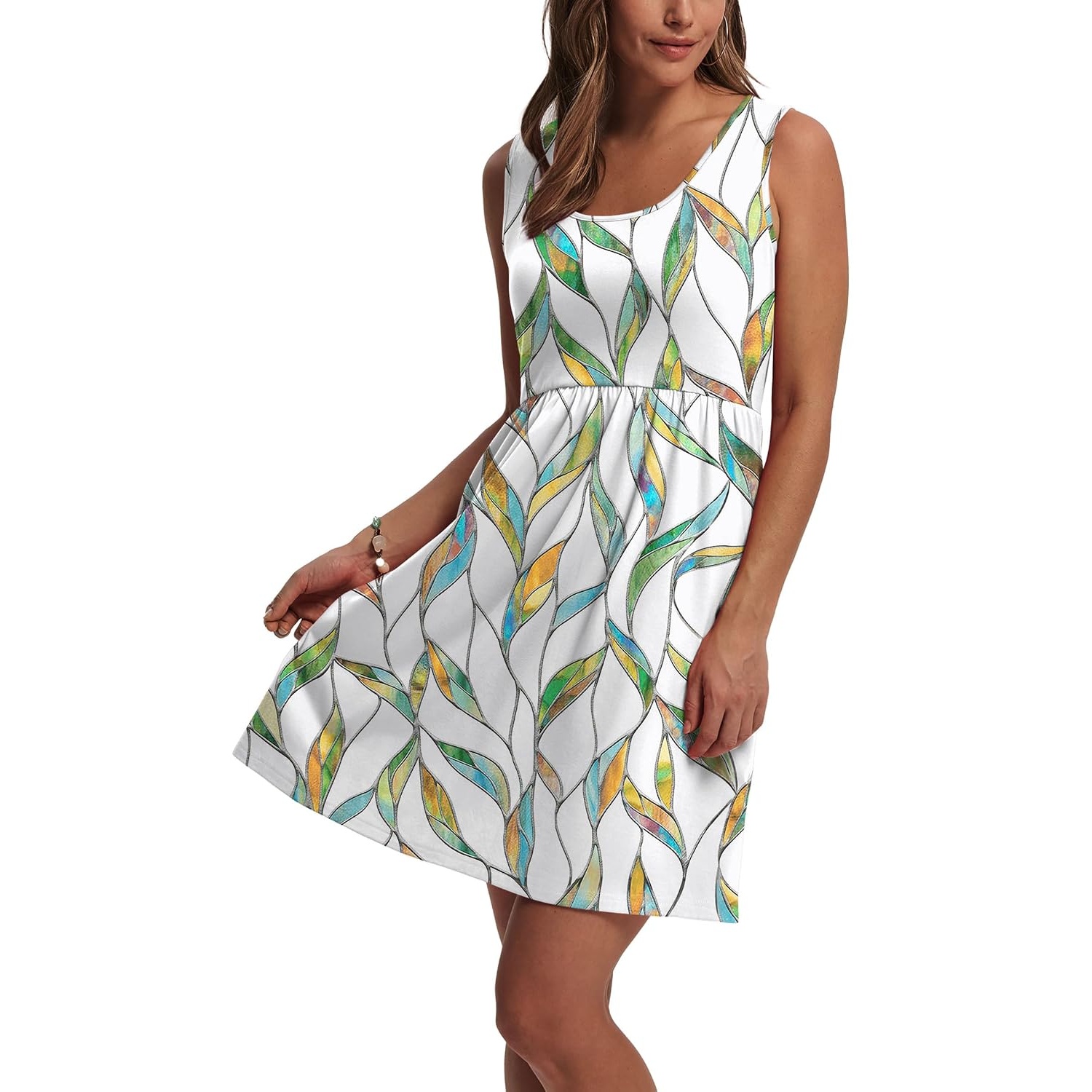 Casual Sleeveless Sundress With Pockets For Women