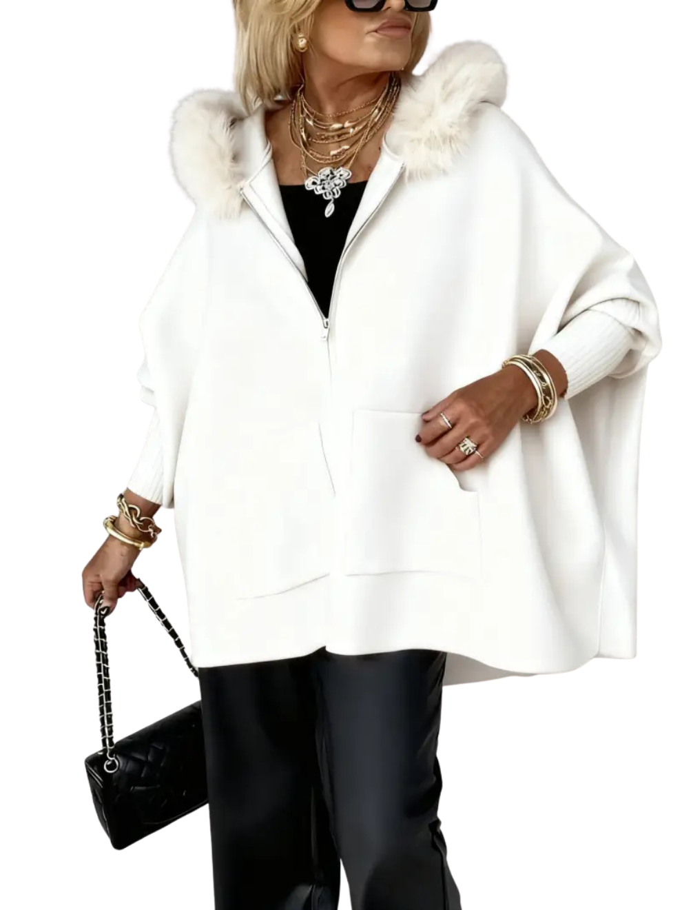 Fur Collar Casual Jacket For Women-My Comfy Blouse