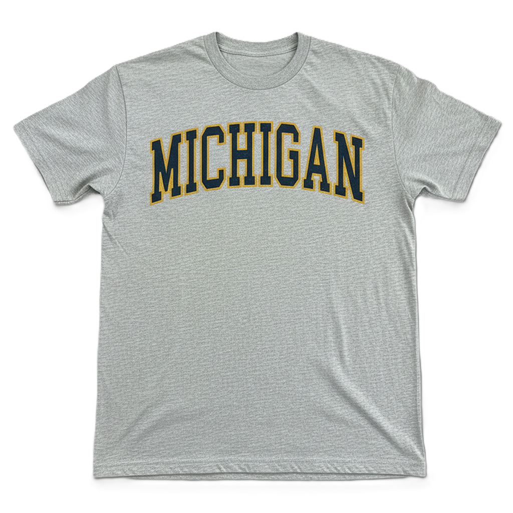 Vintage Inspired College State T Shirt With Bold Letter Graphic-My Comfy Blouse