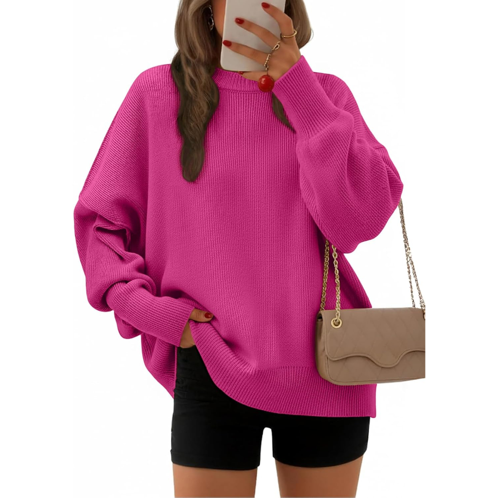Oversized Batwing Sleeve Pullover Sweaters