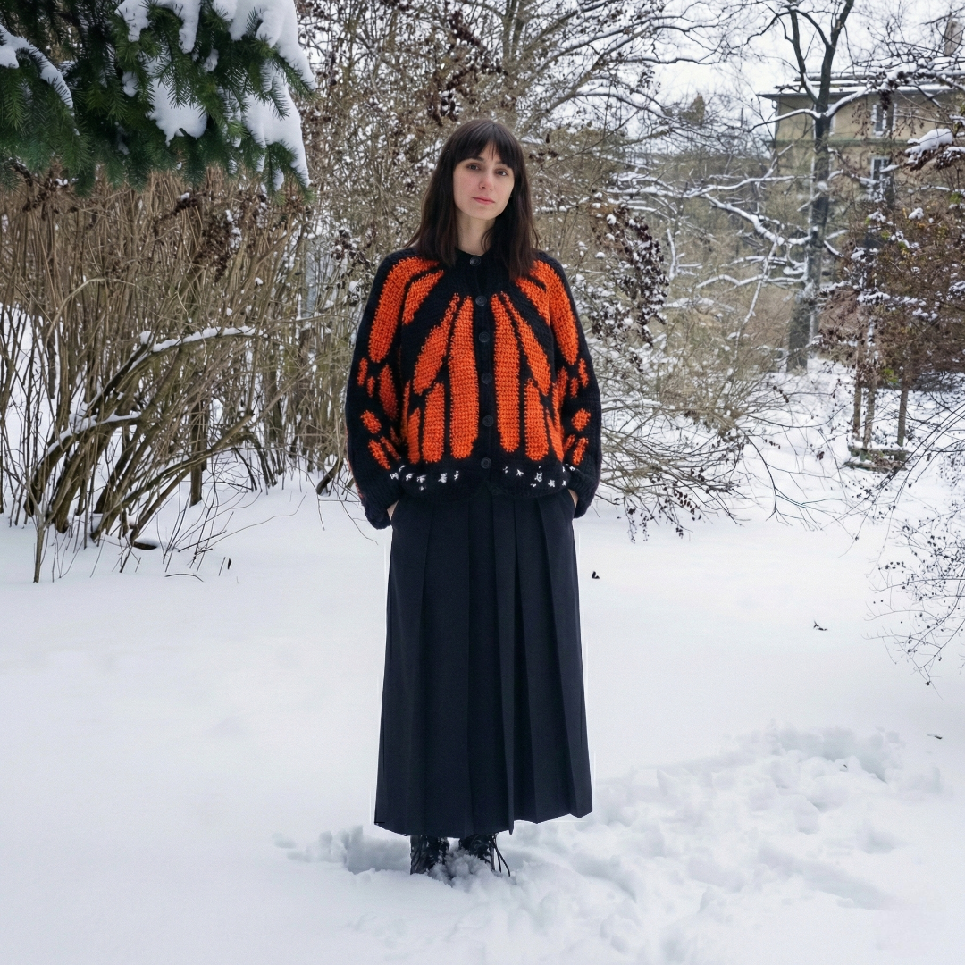 Butterfly Wing Crochet Poncho Sweater