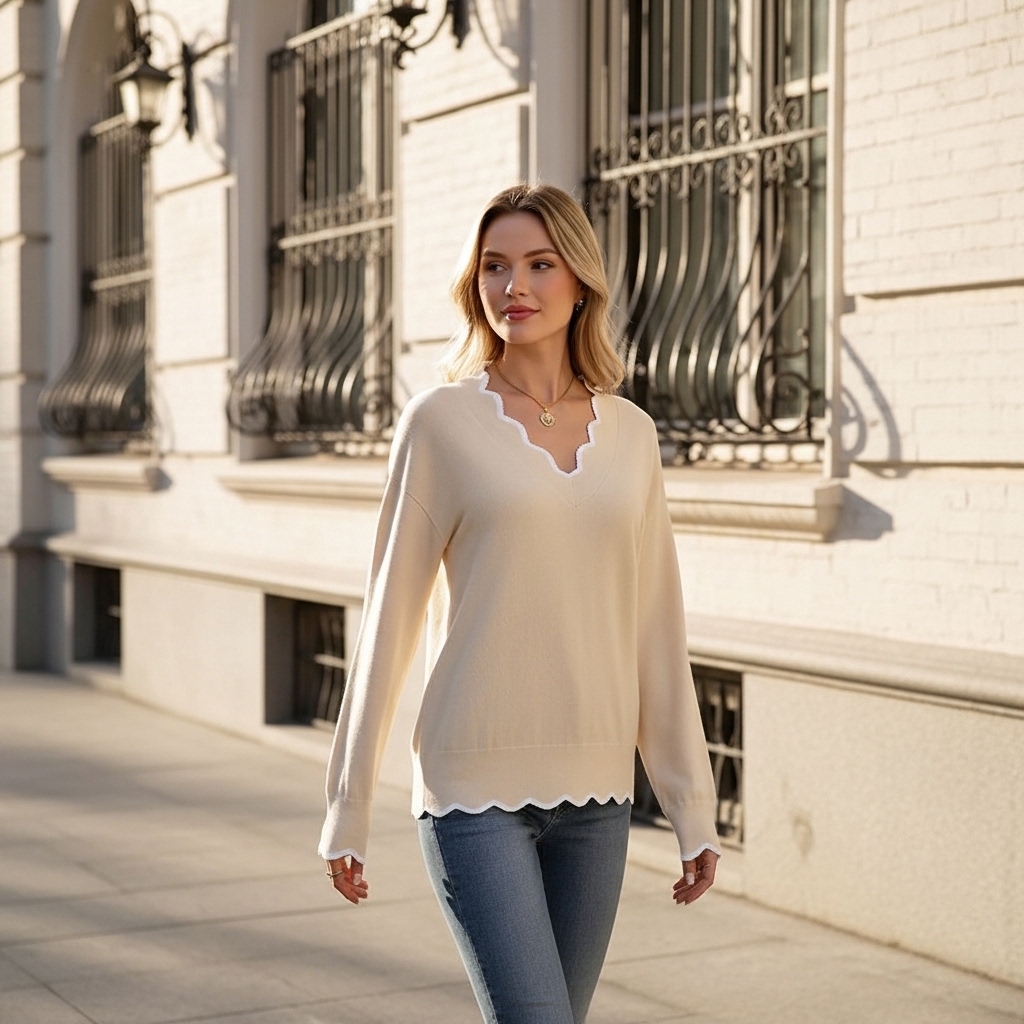 Casual Long Sleeve Lightweight Sweaters For Women