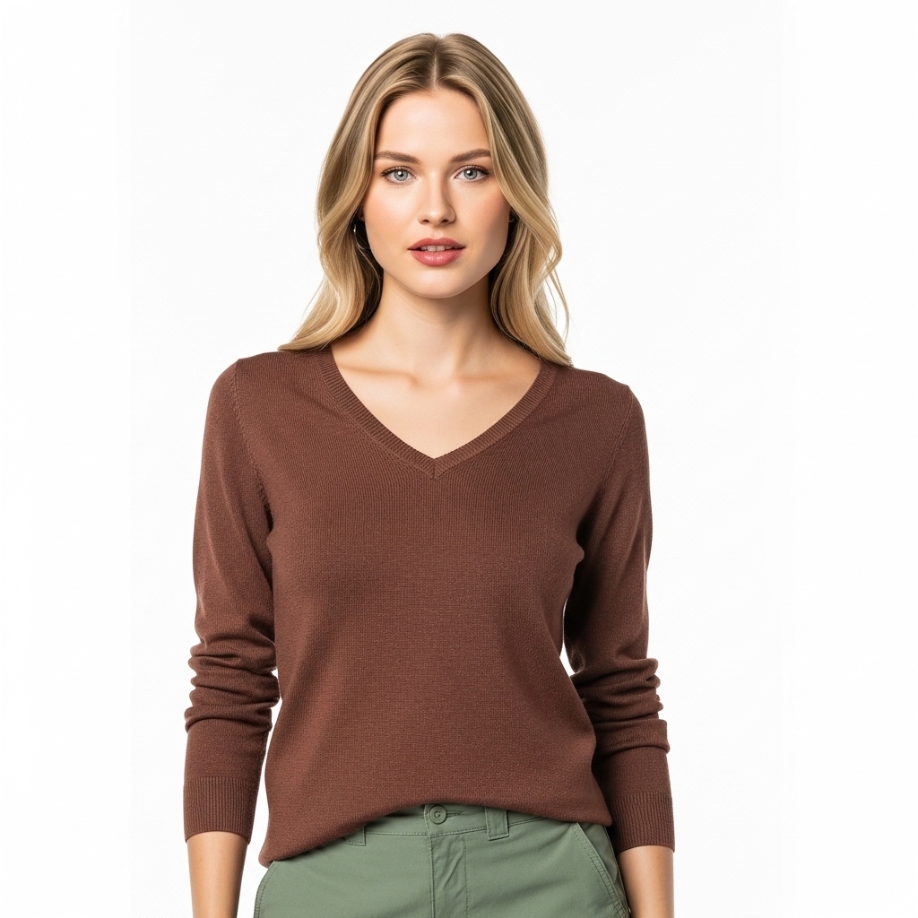 Regular Fit Lightweight Long Sleeve Sweater For Women