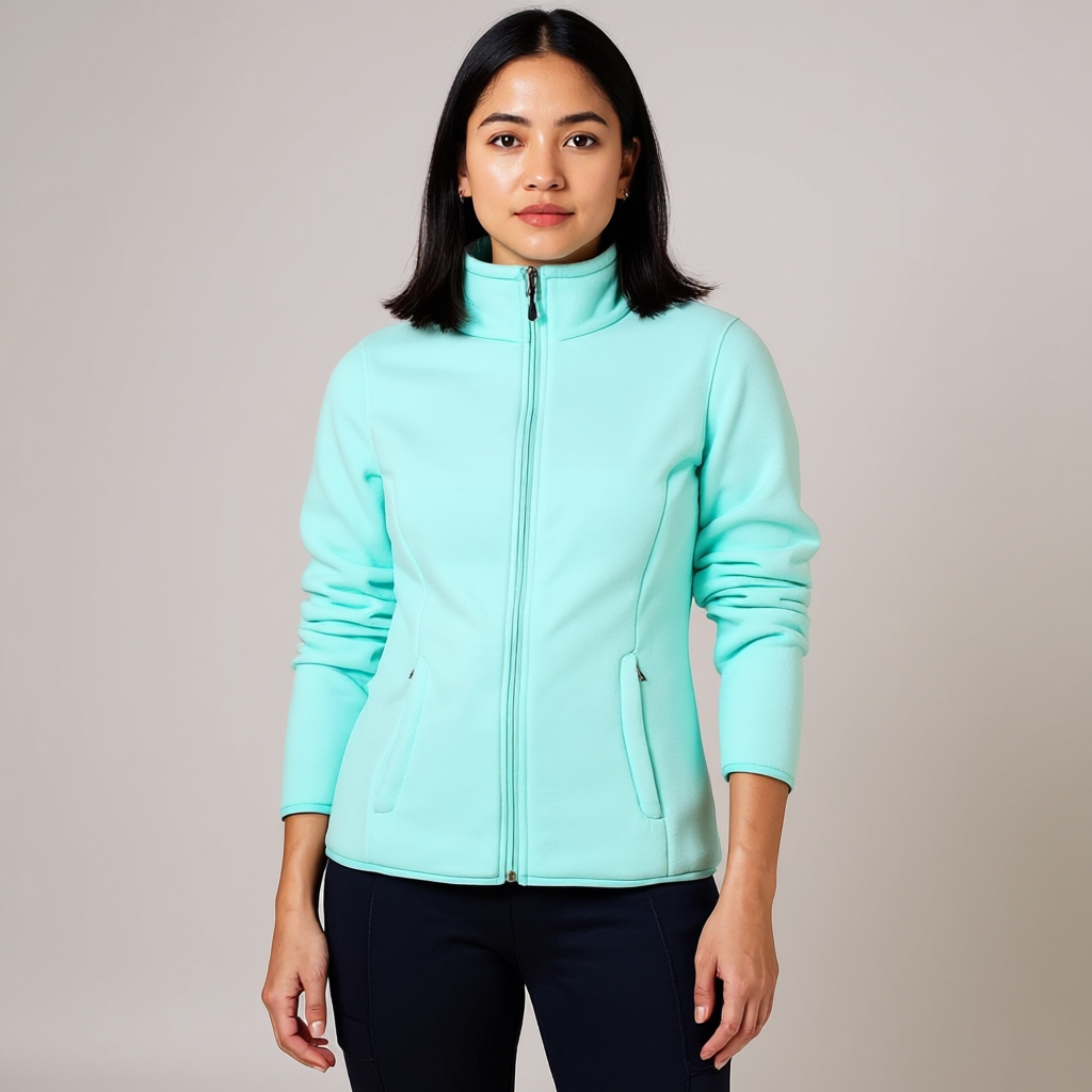 Classic Fit Full Zip Polar Fleece Jacket For Women