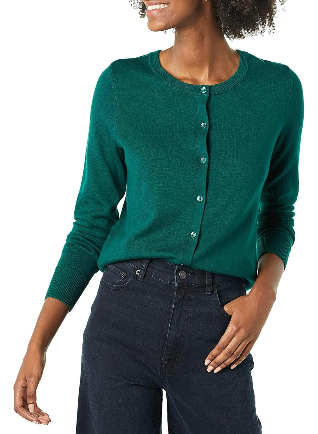 Lightweight Classic Cardigan Sweater With Ribbed Hem-My Comfy Blouse