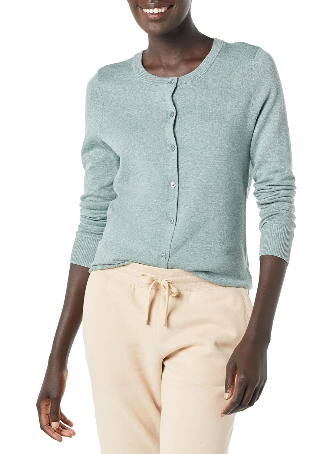 Lightweight Classic Cardigan Sweater With Ribbed Hem-My Comfy Blouse