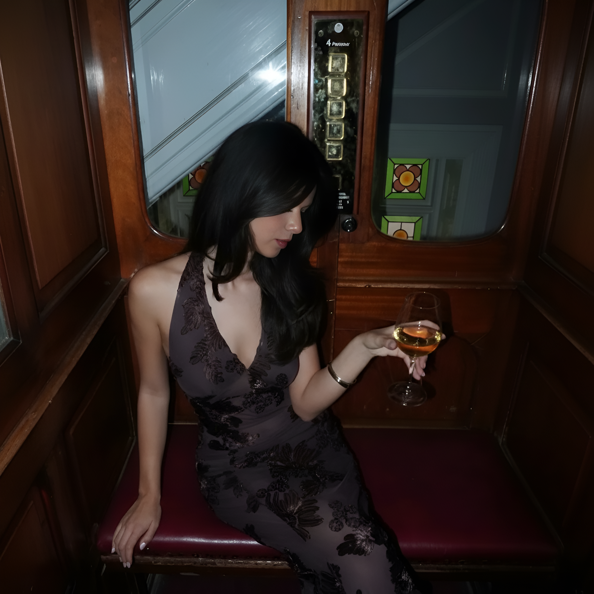 Floral Embroidered Mesh Top With Back Tie Detail