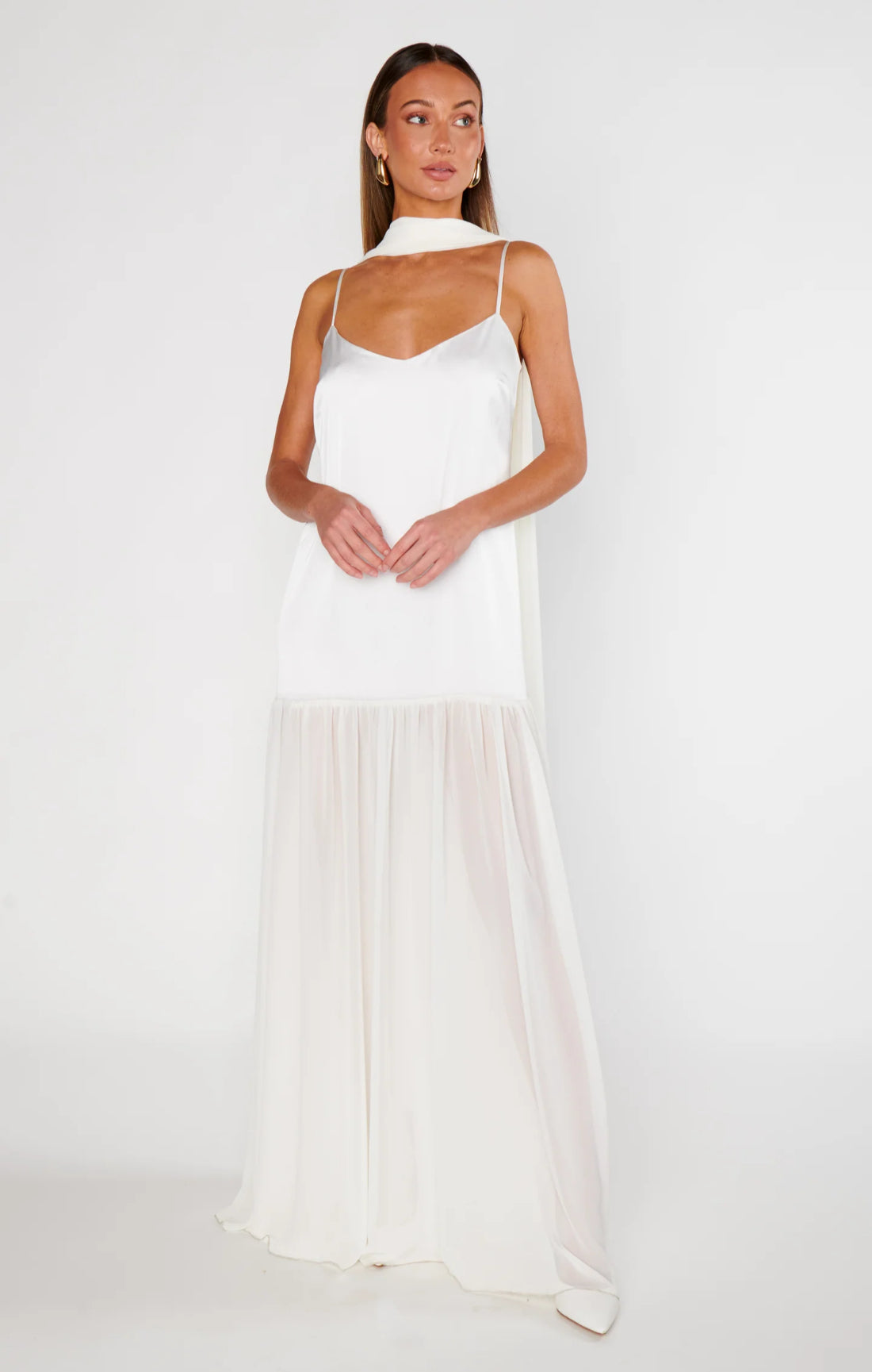Spaghetti Strap Satin Maxi Dress-My Comfy Blouse