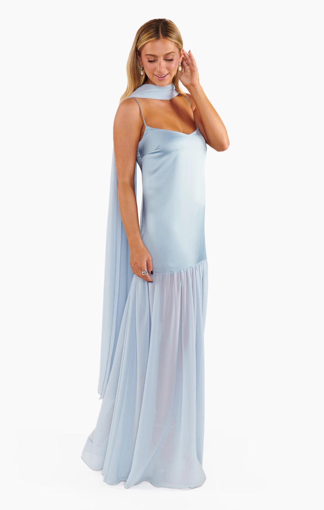 Spaghetti Strap Satin Maxi Dress-My Comfy Blouse