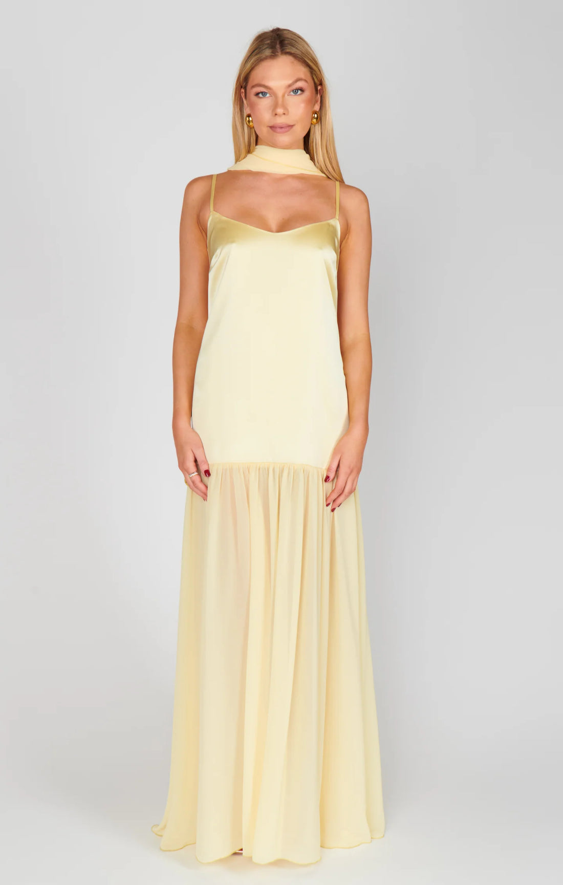 Spaghetti Strap Satin Maxi Dress-My Comfy Blouse