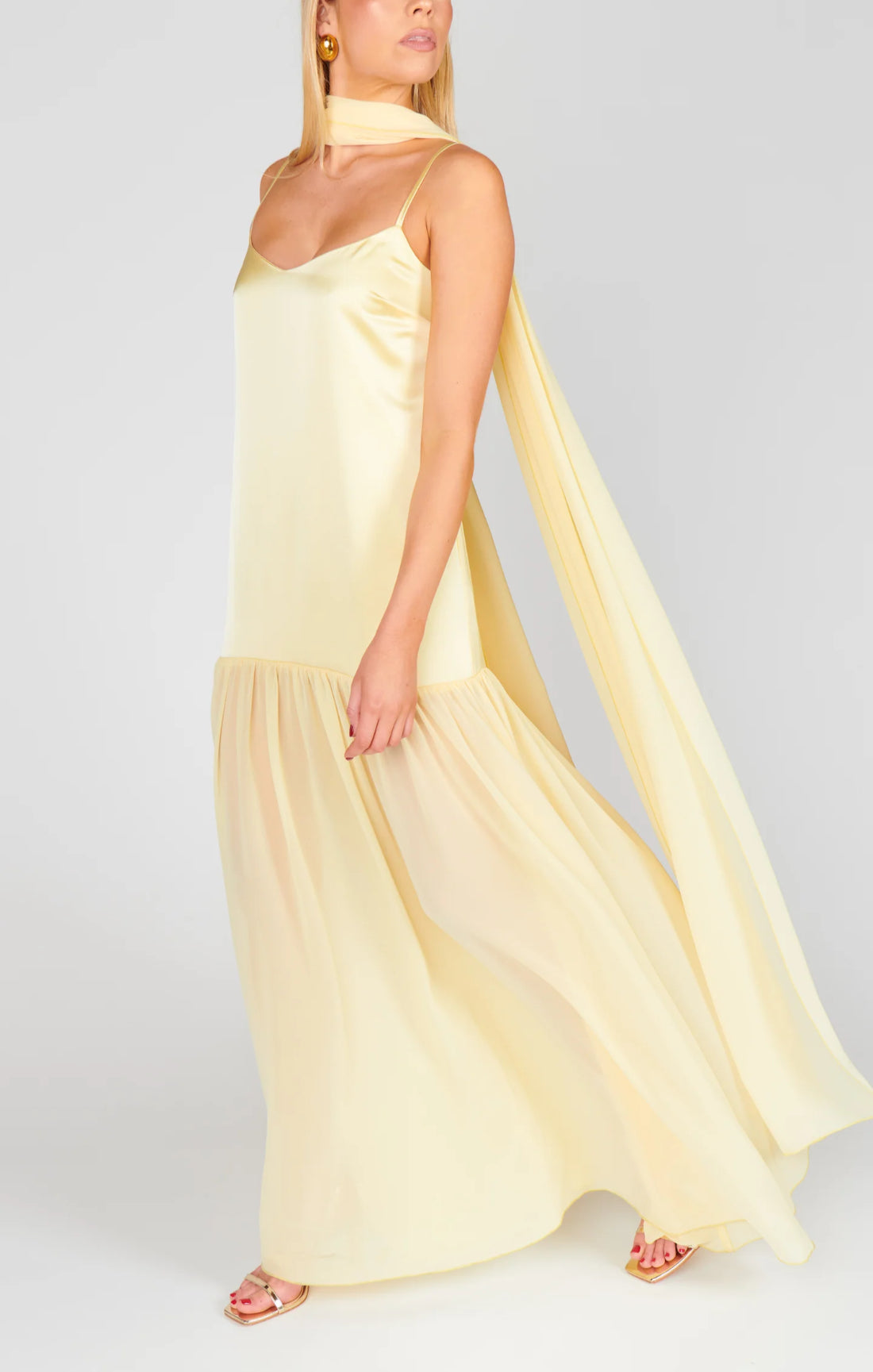 Spaghetti Strap Satin Maxi Dress-My Comfy Blouse