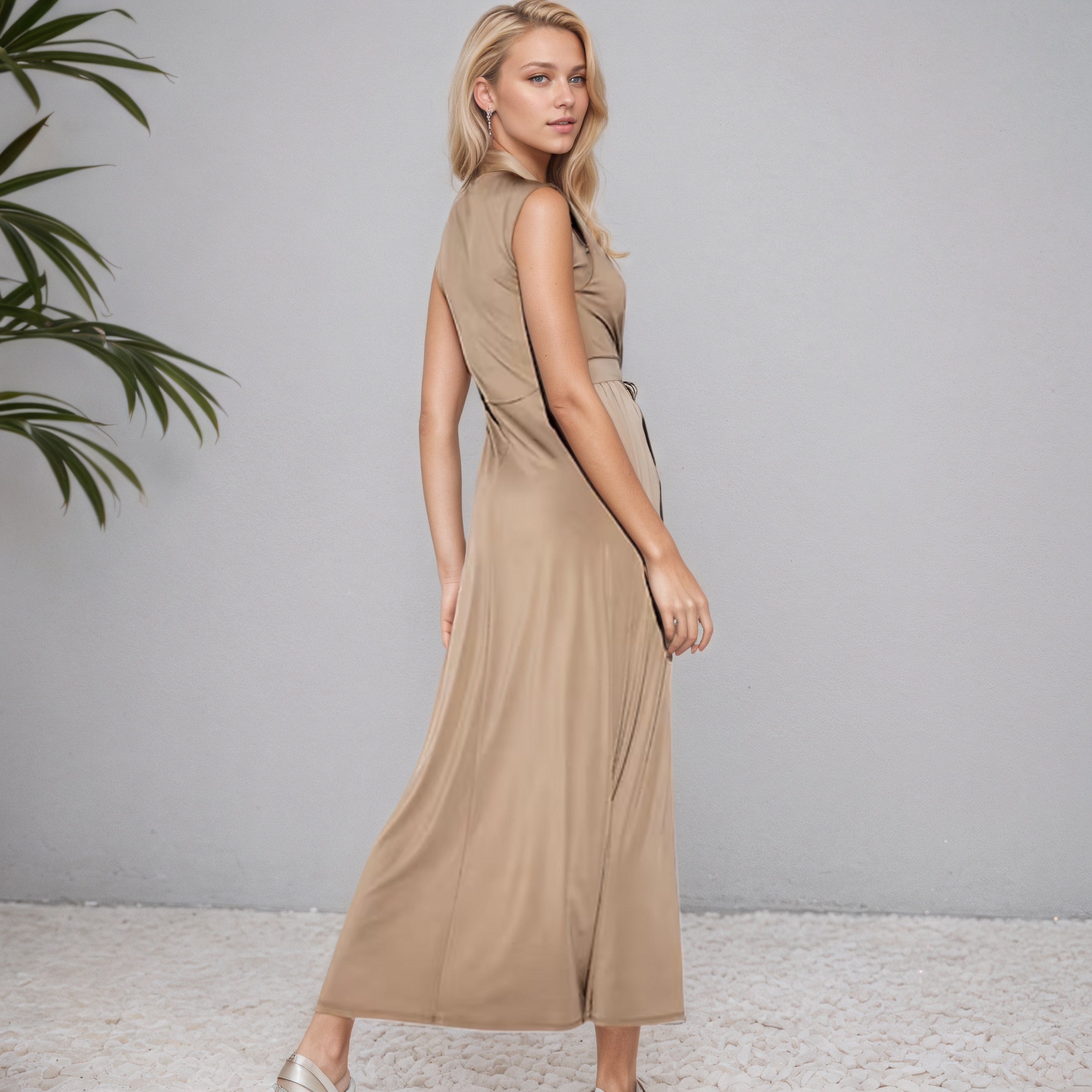 The Occasion Twist-Front Maxi Dress-My Comfy Blouse